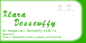 klara dessewffy business card